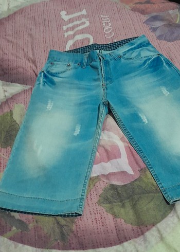 kadın Bermuda kot şort - Görsel 2