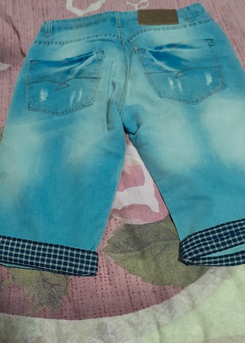 kadın Bermuda kot şort - Görsel 6