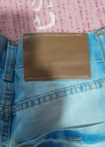 kadın Bermuda kot şort - Görsel 7