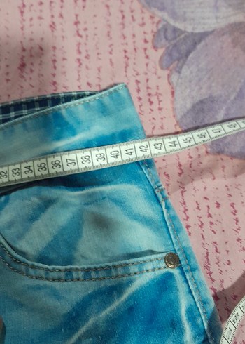 kadın Bermuda kot şort - Görsel 3