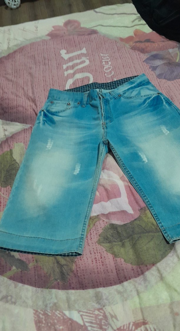 kadın Bermuda kot şort - Görsel 2