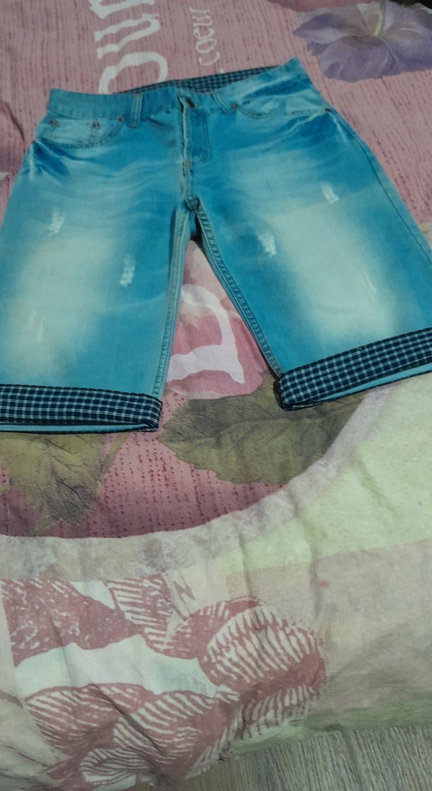 kadın Bermuda kot şort - Görsel 5