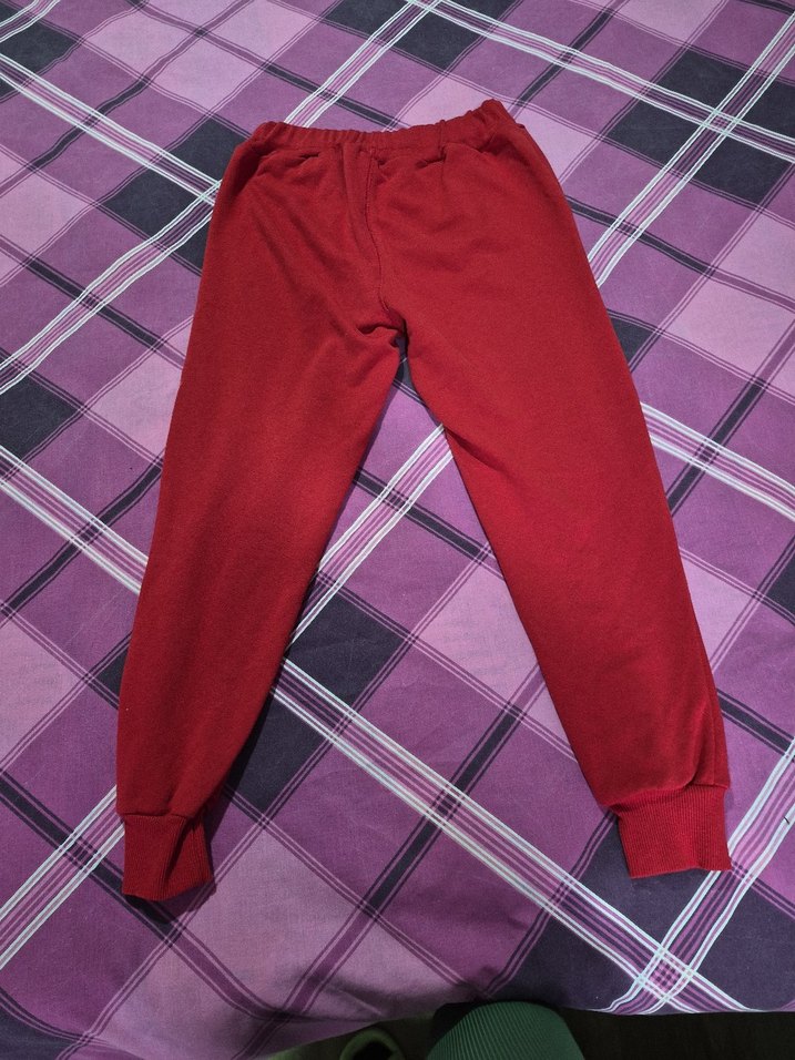 kadın kırmızı eşofman - Görsel 4