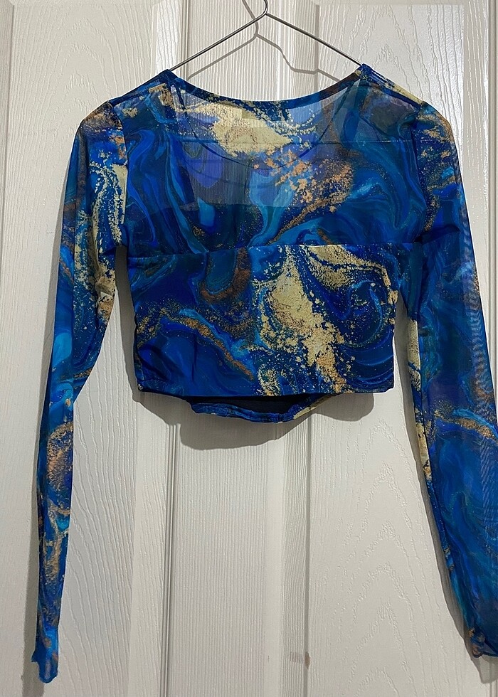 S beden crop bluz - Görsel 2