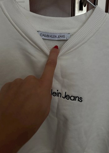 Calvin Klein Calvin Klein Jeans Beyaz Kadın Sweatshirt