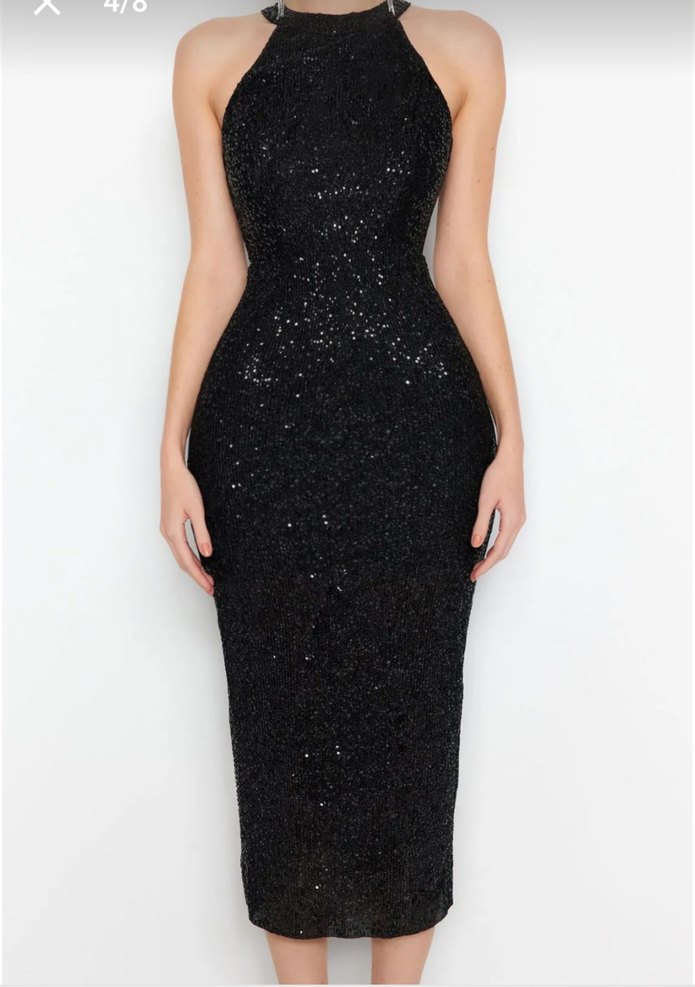 Siyah Abiye Elbise - Görsel 3