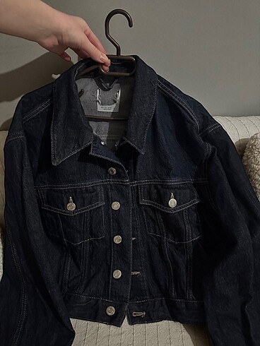l Beden lacivert Renk Kadın denim ceket