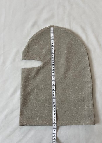 Beden Bej simli balaklava maske büyük beden