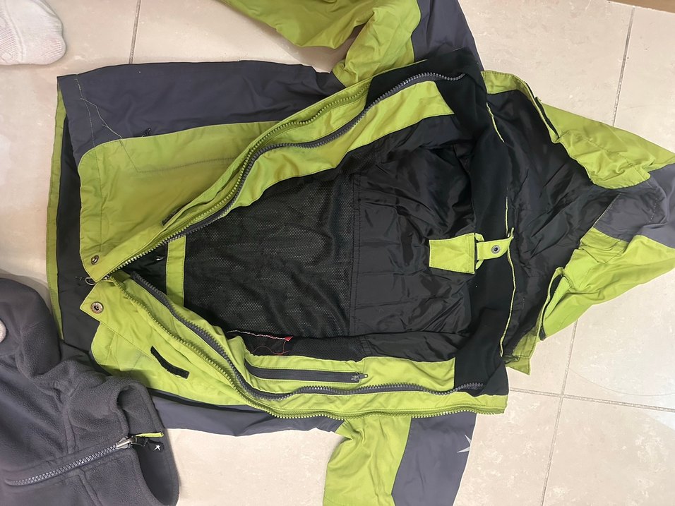 Erkek Çocuk Fermuarlı Yeşil ve Siyah Montlar - Görsel 2