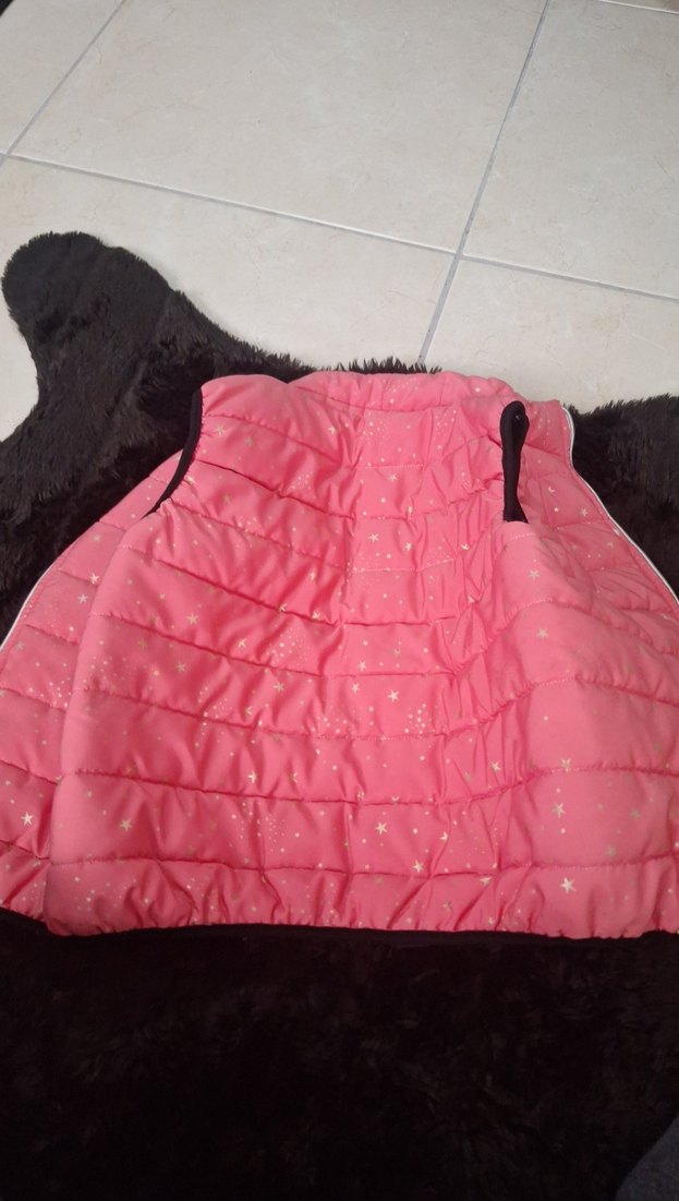 Kız Çocuk Pembe Kürklü Şişme Yelek - Görsel 2