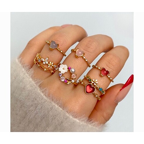 Accessorize Flower yüzük