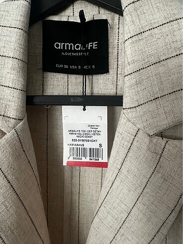 s Beden kahverengi Renk Kadın blazer ceket #vintage