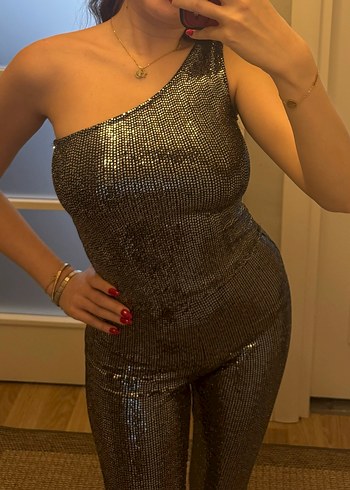 Stradivarius parlak alt üst takım - Görsel 3