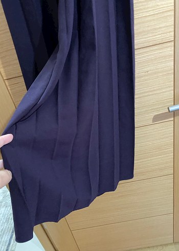 xxl Beden Kadın Mor Pilili Kumaş Pantolon