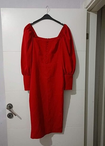 m Beden kırmızı Renk Midi boy kalem elbise #midiboy #kalemelbise????