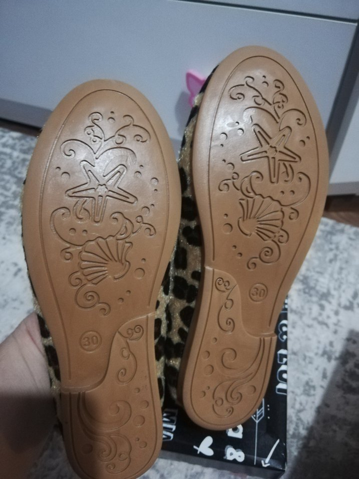 Kız Çocuk Leopar Desenli Tokalı Babet - Görsel 4