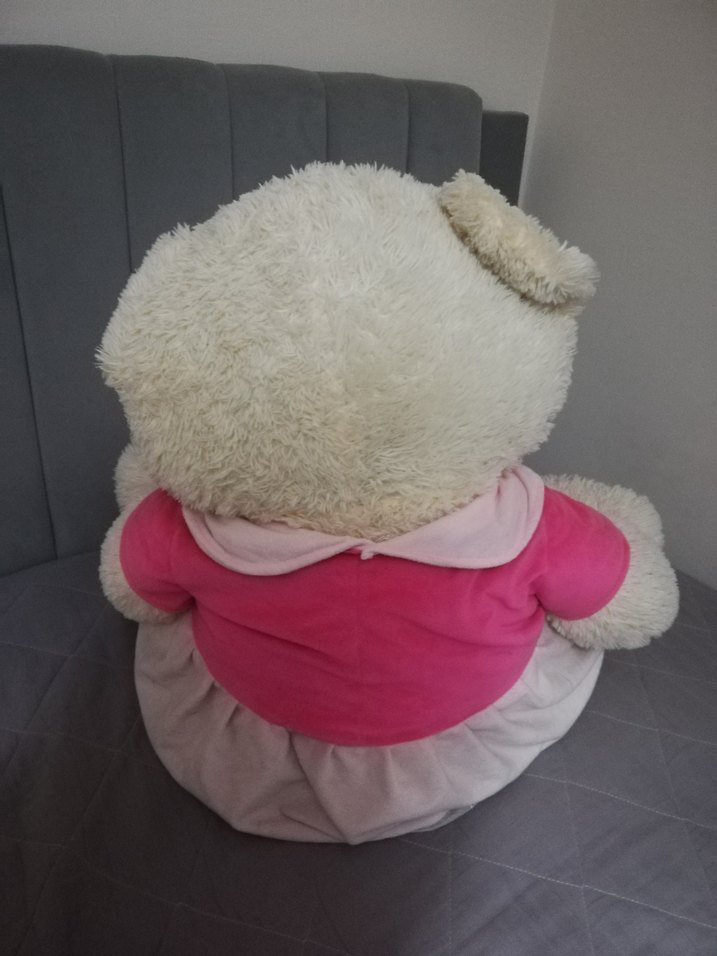 Pembe Elbise Giyen Peluş Ayı Oyuncak - Görsel 2