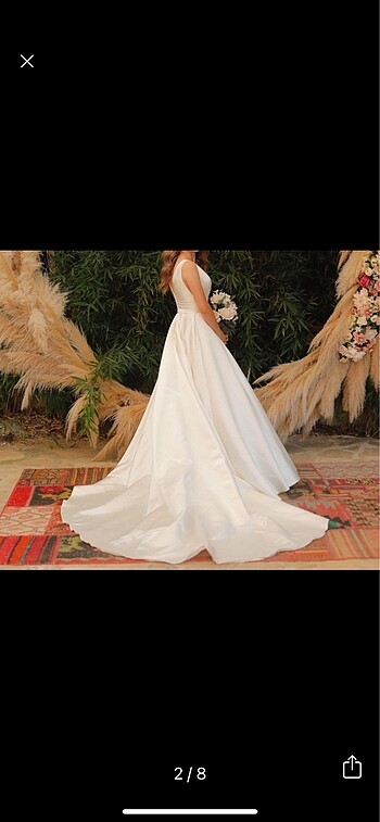 ESRA ÖZCAN TASARIMI SATEN GELİNLİK - Görsel 3