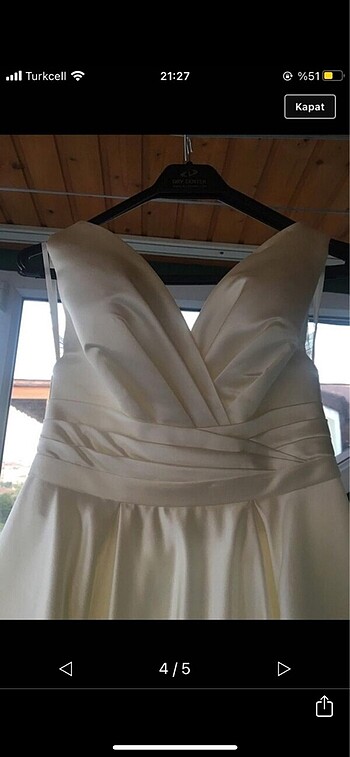 ESRA ÖZCAN TASARIMI SATEN GELİNLİK - Görsel 8