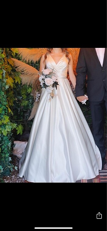 ESRA ÖZCAN TASARIMI SATEN GELİNLİK - Görsel 5