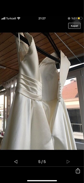 ESRA ÖZCAN TASARIMI SATEN GELİNLİK - Görsel 7