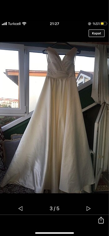 ESRA ÖZCAN TASARIMI SATEN GELİNLİK - Görsel 6