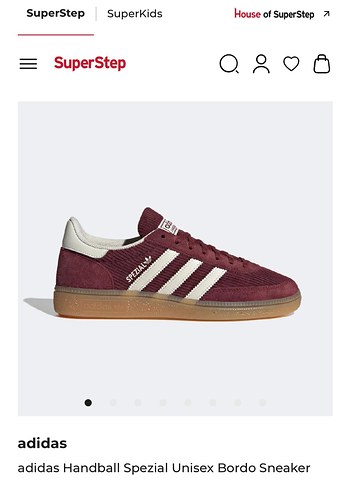 Adidas adidas Bordo Süet Platform Topuklu Spor Ayakkabı