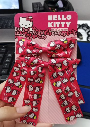 Hello Kitty Baskılı Renkli Saç Tokası - Görsel 2