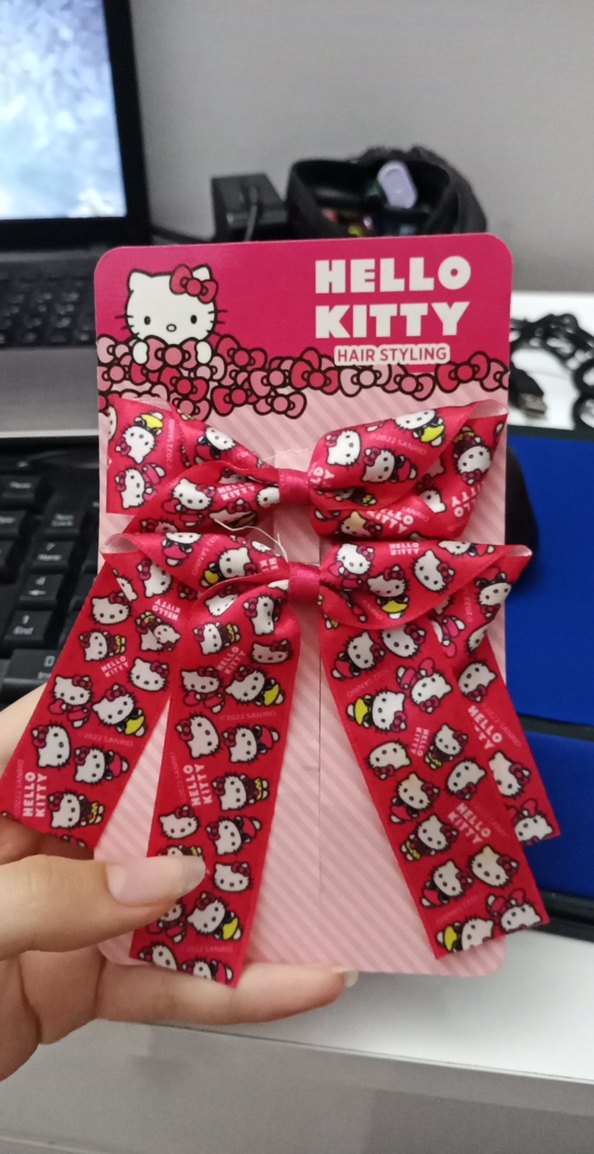 Hello Kitty Baskılı Renkli Saç Tokası - Görsel 2