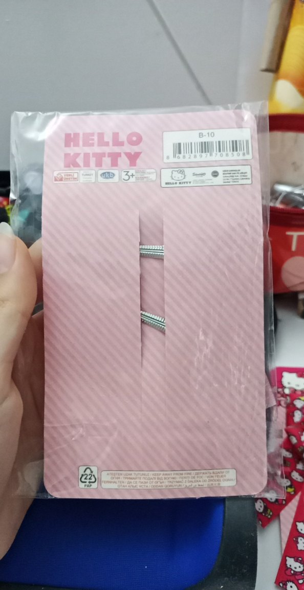 Hello Kitty Baskılı Pembe Fiyonk Toka - Görsel 4
