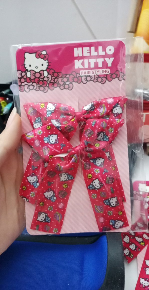 Hello Kitty Baskılı Pembe Fiyonk Toka - Görsel 2