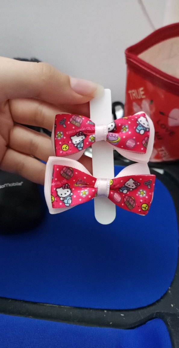 Renkli Desenli Çocuk Fiyonk Toka - Görsel 2