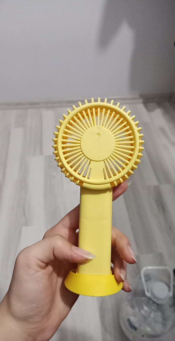 Sarı Taşınabilir Mini Vantilatör - Görsel 2