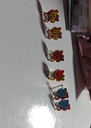 çocuk hello kittyli küpe - Görsel 2