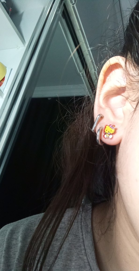 çocuk hello kittyli küpe - Görsel 5