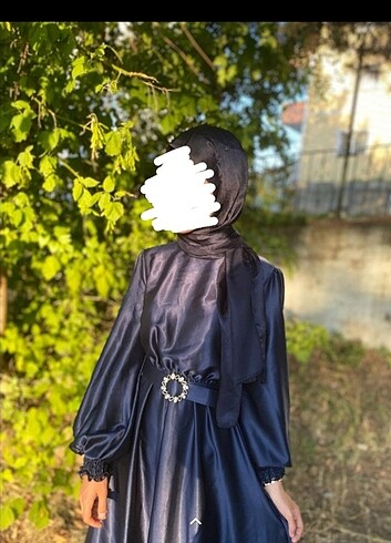 Tesettür saten abiye+şal