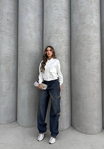 Zara Beyaz Bomber Ceket