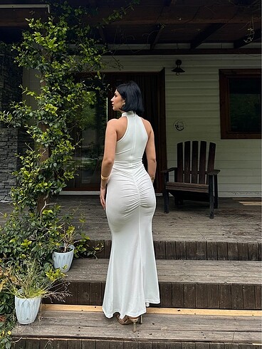 Zara Beyaz Maxi Elbise