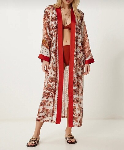 Zara Taba Şifon Kimono