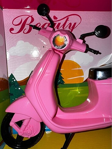Beden Sevimli oyuncak pembe motor Scooter