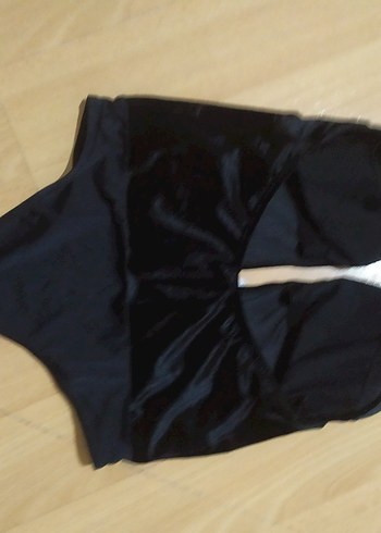 Düğmeli İşlemeli Siyah Mini Mayo - Görsel 4