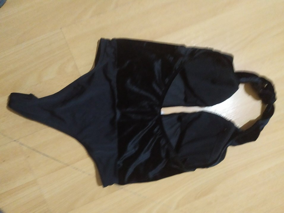 Düğmeli İşlemeli Siyah Mini Mayo - Görsel 4