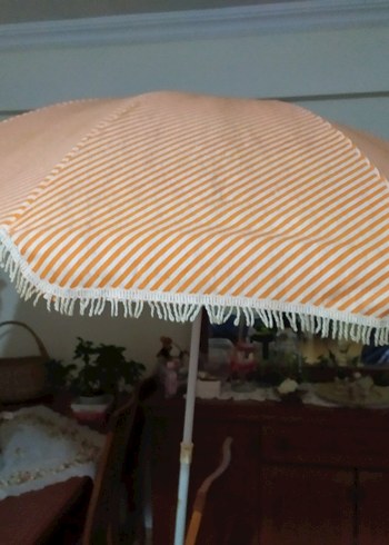 Bej Pileli Bohem Kadın plaj Şemsiye - Görsel 5