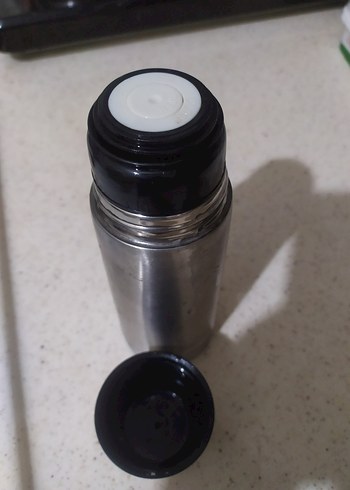 Gri Çelik Termos Şişe - Görsel 2