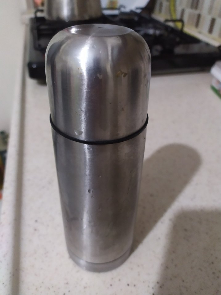 Gri Çelik Termos Şişe - Görsel 3