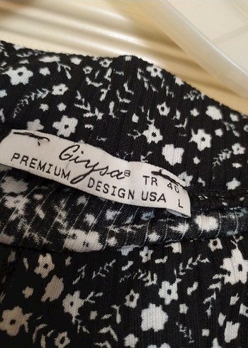 Drapeli Siyah Midi Hamile Eteği - Görsel 2