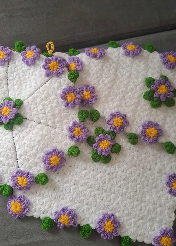 Beyaz İşlemeli banyo lifi - Görsel 3