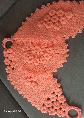 Beyaz İşlemeli banyo lifi - Görsel 2