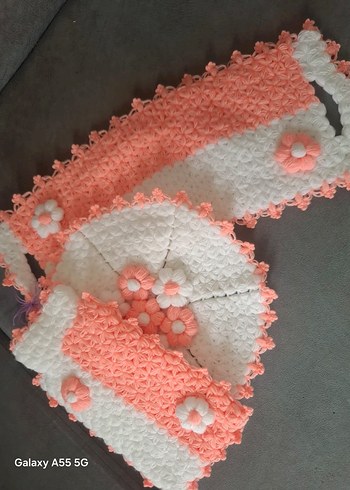 Beyaz İşlemeli banyo lifi - Görsel 6