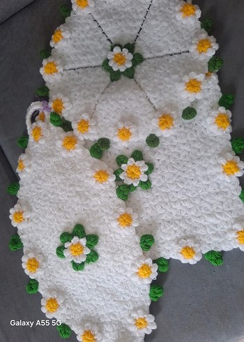 Beyaz İşlemeli banyo lifi - Görsel 4